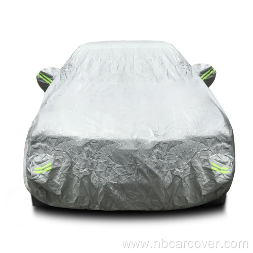 Folding portable wind dust snow proof car cover